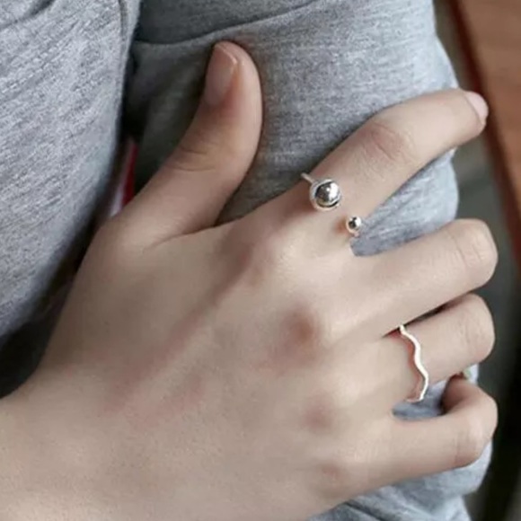 ⚡️Insta ring ball sterling silver ring open ring - Picture 3 of 5
